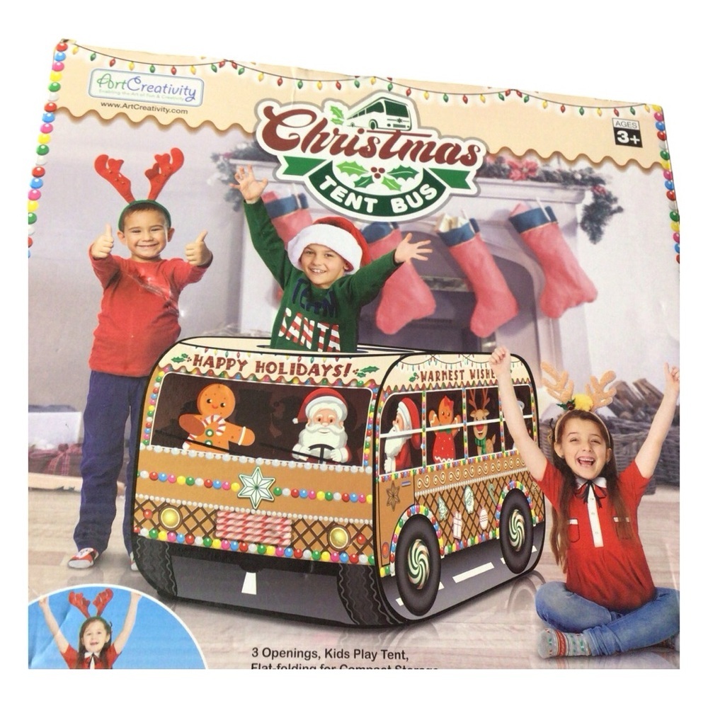 Amazon Christmas Tent Bus Playhouse - Festive Multicolor